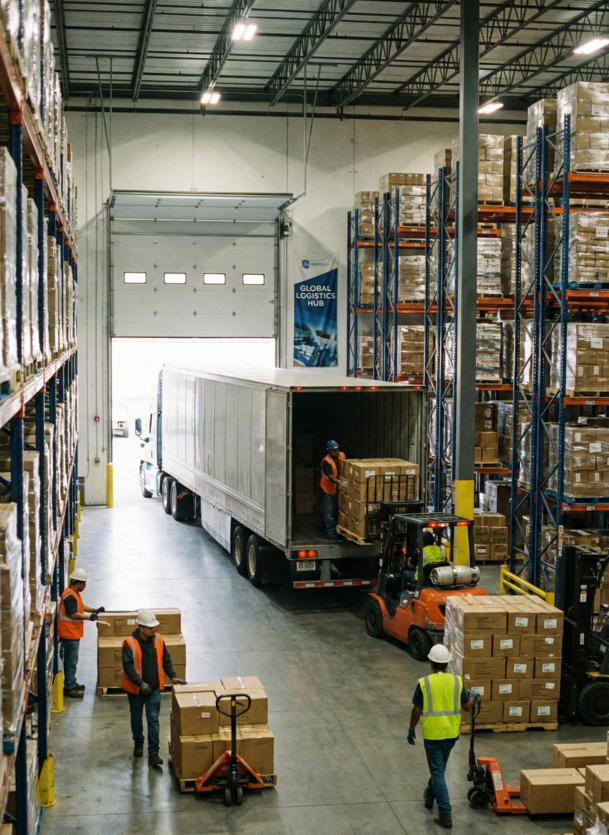 warehouse full of products