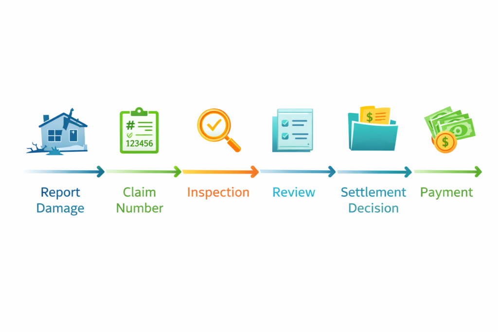 claims timeline infographic