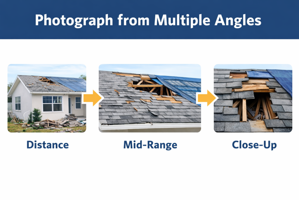 infographic on how to photograph from multiple angles