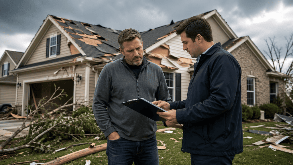 man checking  What Does Homeowners Insurance Cover for Tornado Damage