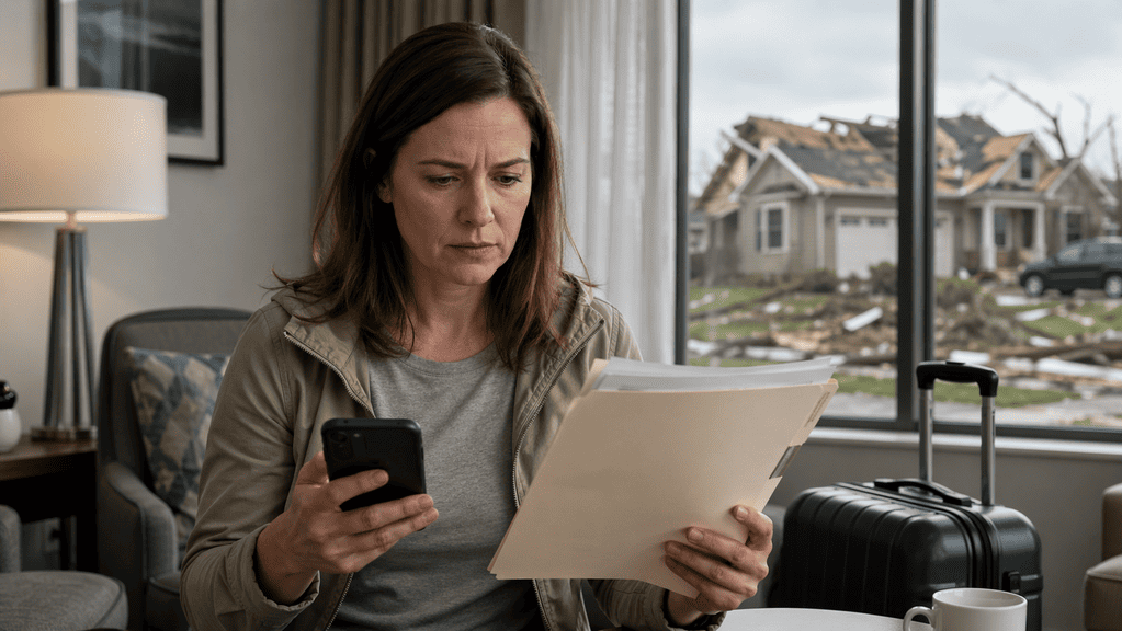 person looking at the Additional Living Expenses  Coverage on their insurance